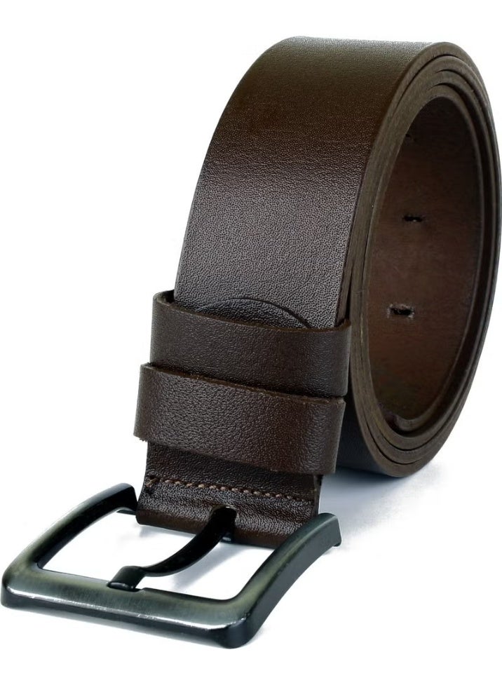 Lugmo 2 Pieces Leather Belt 4.5 cm Denim - Image 3